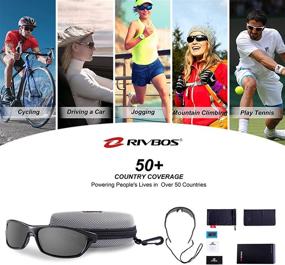 img 3 attached to 🕶️ RIVBOS Men's Polarized Sunglasses for Driving and Baseball Accessories