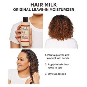 img 1 attached to 🌿 Уход для кудрявых волос Carol's Daughter Hair Milk Original: Увлажнение на всю ночь с агавой и каритэ, 8 жидких унций, упаковка (внешний вид упаковки может отличаться)