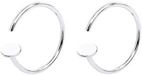 img 2 attached to 💎 Stylish Girls' Jewelry: Minimalist Sterling Cartilage Earrings, Hypoallergenic and Trendy