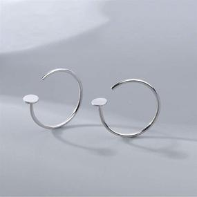 img 1 attached to 💎 Stylish Girls' Jewelry: Minimalist Sterling Cartilage Earrings, Hypoallergenic and Trendy