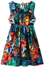 img 4 attached to 🌺 Sleeveless Floral Printed Mommy and Me Dress: Perfect Matching Outfits for Hawaiian Beach Vacations by SHOOYING"