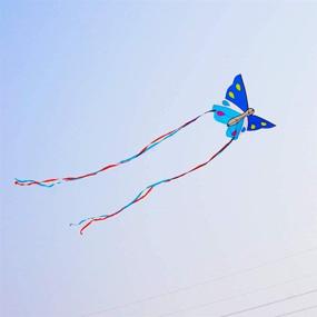 img 1 attached to Huge Butterfly Kite: Effortless Flying Fun for Kids & Adults - Besra's Single Line Insect Nylon Kite with Handle & Strings