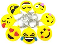 40 pack top 8 popular emoticon keychains by ohill - party favor supplies for summer camps, carnivals, parties, and classrooms. also ideal for prizes, rewards, and gift bags. logo