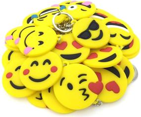 img 2 attached to 40 Pack Top 8 Popular Emoticon Keychains by OHill - Party Favor Supplies for Summer Camps, Carnivals, Parties, and Classrooms. Also Ideal for Prizes, Rewards, and Gift Bags.
