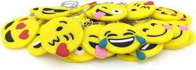 img 3 attached to 40 Pack Top 8 Popular Emoticon Keychains by OHill - Party Favor Supplies for Summer Camps, Carnivals, Parties, and Classrooms. Also Ideal for Prizes, Rewards, and Gift Bags.