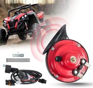 🔵 набор rzr horn kit: переключатель-кнопка с синей светодиодной подсветкой 12v для универсального сигнала утв - совместим с polaris ranger rzr xp 1000, honda pioneer talon, can am maverick x3, yamaha rhino, arctic cat wildcat, teryx 4. логотип