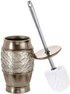 🚽 dublin decorative toilet cleaning bowl brush with holder - compact & stylish bathroom scrubber, space-saving design, contemporary scrubbing cleaner (silver) logo