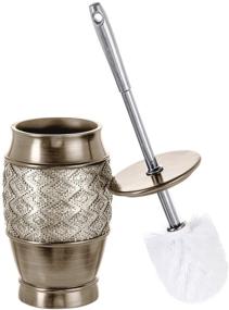 img 4 attached to 🚽 Dublin Decorative Toilet Cleaning Bowl Brush with Holder - Compact & Stylish Bathroom Scrubber, Space-Saving Design, Contemporary Scrubbing Cleaner (Silver)