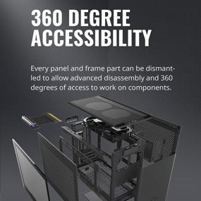 img 2 attached to 🖥️ Корпус для мини-компьютера Cooler Master MasterBox NR200P Mini ITX - черный, боковая панель из закаленного стекла, расширенные опции охлаждения, вертикальный дисплей для GPU, инструментальный доступ на 360° без использования инструментов.