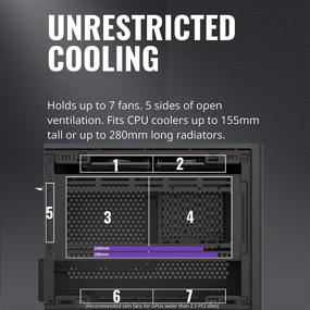 img 1 attached to 🖥️ Корпус для мини-компьютера Cooler Master MasterBox NR200P Mini ITX - черный, боковая панель из закаленного стекла, расширенные опции охлаждения, вертикальный дисплей для GPU, инструментальный доступ на 360° без использования инструментов.