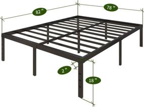 img 2 attached to 🛏️ 18 Inch Metal Platform Bed Frame: Storage, Heavy Duty Steel Slat, Easy Assembly, No Box Spring Needed - Twin/Twin XL/Full/Queen(King)