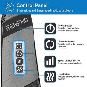 img 1 attached to 🤲 Массажер для шеи и плеч RENPHO с подогревом - массаж Шиацу глубокой тканевой растирки для спины, ног, стоп, рук, всего тела - использование дома, в автомобиле, в офисе.