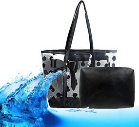 img 3 attached to 👜 Stylish and Spacious Donalworld Women's Semi-Clear Handbags & Totes - Perfect Large Beach Bag in Bag!