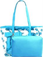 👜 stylish and spacious donalworld women's semi-clear handbags & totes - perfect large beach bag in bag! logo