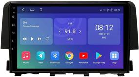 img 4 attached to 🚗 Автомобильный радиоприемник на Android 10 с навигацией для Honda Civic 2016 2017 2018, 9-дюймовый сенсорный экран стереосистемы с Bluetooth, Wi-Fi, USB, GPS, 4G, DSP, управлением рулевого колеса (2+32 ГБ, Honda Civic 2016-2018).