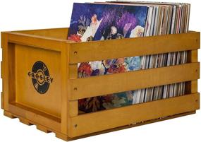 img 4 attached to Crosley AC1004A-AC Record Storage Crate Holds Up To 75 Albums