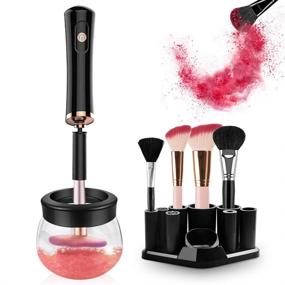 img 4 attached to 💄 Efficient Portable Makeup Brush Cleaner & Dryer Machine - Upgraded Professional Solution for All Size Cosmetic Brushes, in Black