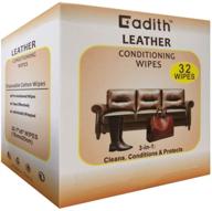 cadith leather wipes: clean, protect, and moisturize 🧽 car seats, furniture, shoes & more – 32 count logo