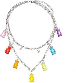 img 3 attached to Winwinfly Multicolor Necklaces Adjustable Multilayer