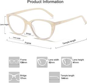 img 1 attached to 👓 Stylish Cat Eye Blue Light Blocking Computer Reading Glasses for Women - SOJOS SR5700 (1.5 2.0)