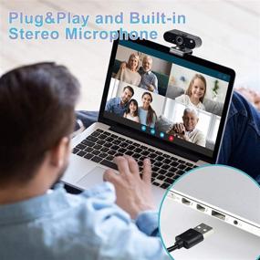 img 3 attached to 📷 High-Definition USB Streaming Web Cam with Desktop Laptop Microphone for Conference, Gaming, Courses - Flexible Mount and Privacy Cover Included