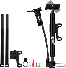 img 4 attached to 🚲 WINNINGO Portable Bike Floor Pump with Gauge - Upgraded Mini Bicycle Pump, High Pressure Aluminum Alloy Air Pump for Presta and Schrader Valve - 120PSI Compat Floor Bike Pump