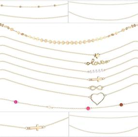 img 4 attached to Stylish 12-Piece Gold Tone Waist Chain Jewelry Set for Women: Perfect for Summer Beach & Bikini Body Accessories