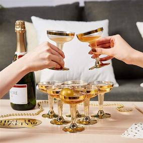 img 3 attached to 🥂 Juvale 20-Piece Party Champagne Beer Pong Drinking Game Set with Gold Foil Glasses and Balls
