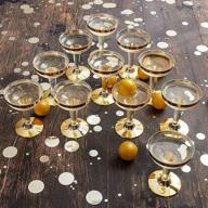 🥂 juvale 20-piece party champagne beer pong drinking game set with gold foil glasses and balls logo