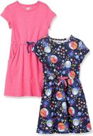 girls' clothing: short sleeve cinch waist dresses by spotted zebra logo