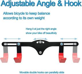 img 3 attached to 🚲 Adjustable Bike Wall Hanger - Space-saving Bicycle Hooks Holder Rack for Indoor Storage by Qualward