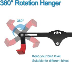 img 2 attached to 🚲 Adjustable Bike Wall Hanger - Space-saving Bicycle Hooks Holder Rack for Indoor Storage by Qualward