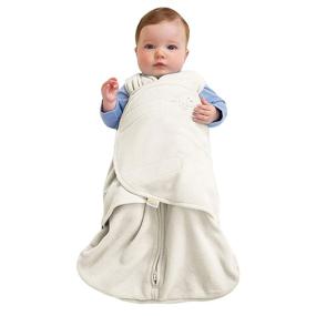 img 2 attached to HALO Sleepsack Swaddle, Micro Fleece, 3-Way Adjustable Wearable Blanket, Cream, Small (3-6 Months), TOG 3.0