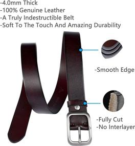img 2 attached to Genuine Leather Belt 1 5 Classic Fashion Men's Accessories in Belts