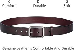 img 3 attached to Genuine Leather Belt 1 5 Classic Fashion Men's Accessories in Belts