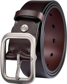 img 4 attached to Genuine Leather Belt 1 5 Classic Fashion Men's Accessories in Belts