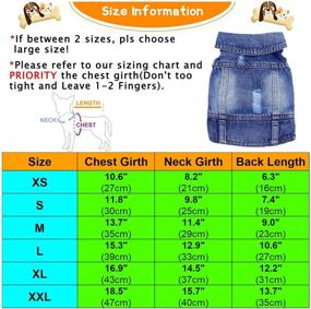 img 2 attached to 🐶 LKEX Dog Jean Jacket, Blue Denim Shirt Lapel Vest Coat Costume, Puppy T-Shirt Comfort Tank Top Shirts Apparel, Washed Pet Clothes for Small Medium Dogs Boys Girls, Cute Cat Outfits - Enhanced SEO