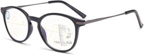 img 3 attached to 👓 Amorays Women's Round Progressive Multifocal Computer Reading Glasses: Spring Hinge Blue Light Blocking Readers