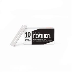 img 3 attached to Feather FHS-10 Single Edge Razor Blades (60 🪒 Count) - Hi-Stainless Carbon Steel, Platinum & PTFE Coated