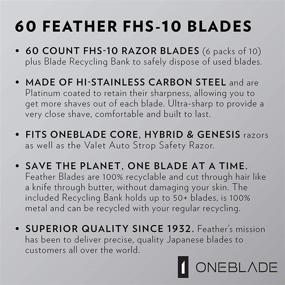 img 1 attached to Feather FHS-10 Single Edge Razor Blades (60 🪒 Count) - Hi-Stainless Carbon Steel, Platinum & PTFE Coated