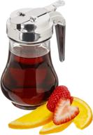 syrup dispenser, 6.75oz (200ml) - no-drip glass bottle pourers for maple syrup, salad dressings, honey, sugar, oils, sauces, & condiments - ideal for home, cafes & restaurants - pancakes & waffles логотип