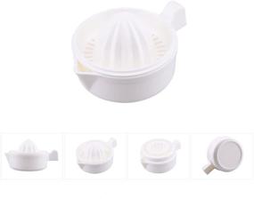 img 3 attached to MXY Plastic Hand Juicer: Effortlessly Extract Fresh Juice from Lemon, Lime, Oranges - White Color