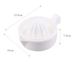 img 2 attached to MXY Plastic Hand Juicer: Effortlessly Extract Fresh Juice from Lemon, Lime, Oranges - White Color