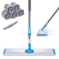 🧹 high-performance 24" microfiber flat mop for large areas | 5 extra-durable mop pads | heavy-duty stainless steel handle | masthome logo