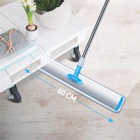 img 3 attached to 🧹 High-Performance 24" Microfiber Flat Mop for Large Areas | 5 Extra-Durable Mop Pads | Heavy-Duty Stainless Steel Handle | Masthome