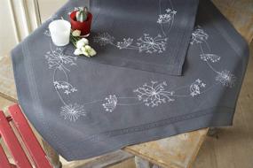 img 2 attached to Vervaco Flowers Tablecloth Stamped Embroidery