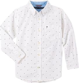 img 4 attached to Tommy Hilfiger Ellison Sleeve Woven Boys' Clothing for Tops, Tees & Shirts