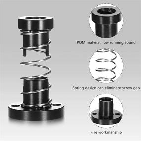 img 3 attached to 🖨️ 3D Printer Accessories: T8 POM Anti Backlash Nuts with Elimination Gap and Spring Loaded Design for Acme Threaded Rods