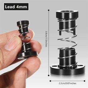 img 2 attached to 🖨️ 3D Printer Accessories: T8 POM Anti Backlash Nuts with Elimination Gap and Spring Loaded Design for Acme Threaded Rods