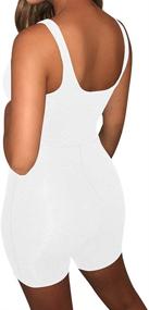 img 2 attached to 👗 YMDUCH Women's Sleeveless Bodycon Jumpsuit - Fashion-forward Women's Clothing for a Chic Look in Jumpsuits, Rompers & Overalls